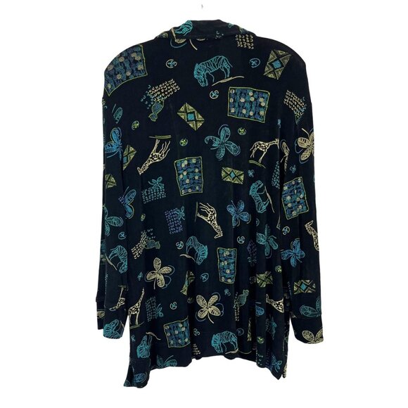 Coldwater Creek Slinky Knit Long Sleeve Shirt Wrinkle Resistant Artsy Size XXL - Picture 2 of 6